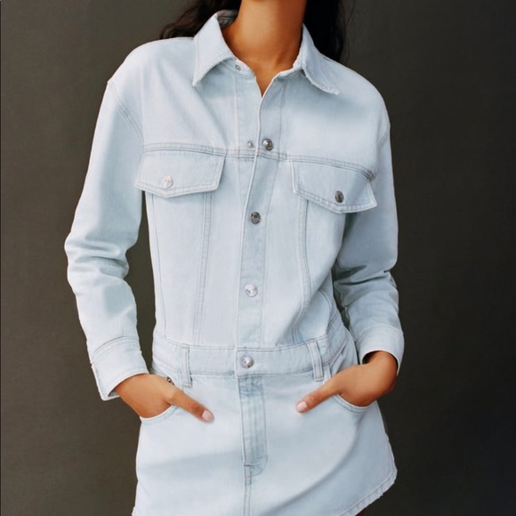 ZARA NWT Denim Dress - Picture 4 of 13